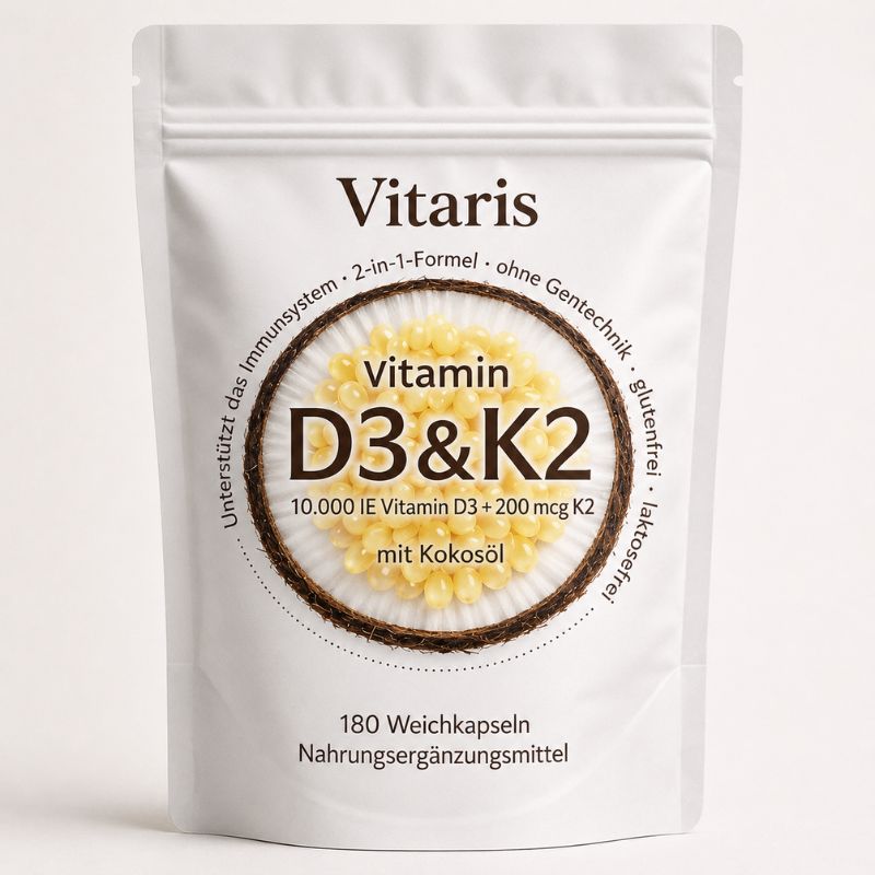 Vitamin D3 & K2 Hochdosiert — 6-Monats-Vorrat