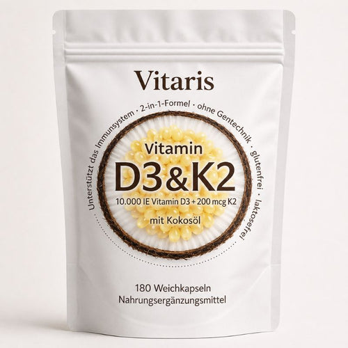 Vitamin D3 & K2 Hochdosiert — 6-Monats-Vorrat