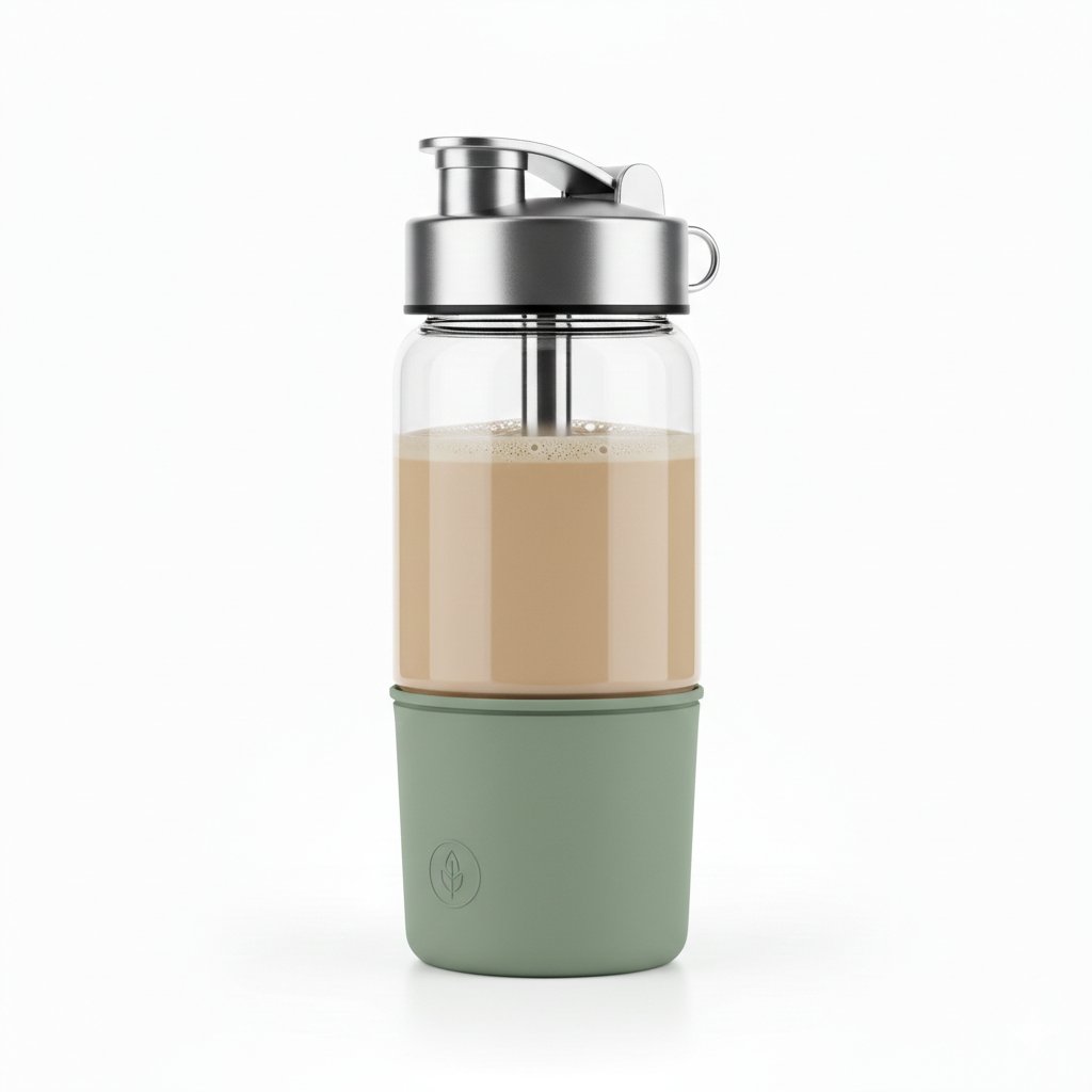 Eco Glass Protein Shaker with Silicone Sleeve