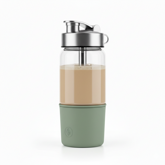 Eco Glass Protein Shaker with Silicone Sleeve