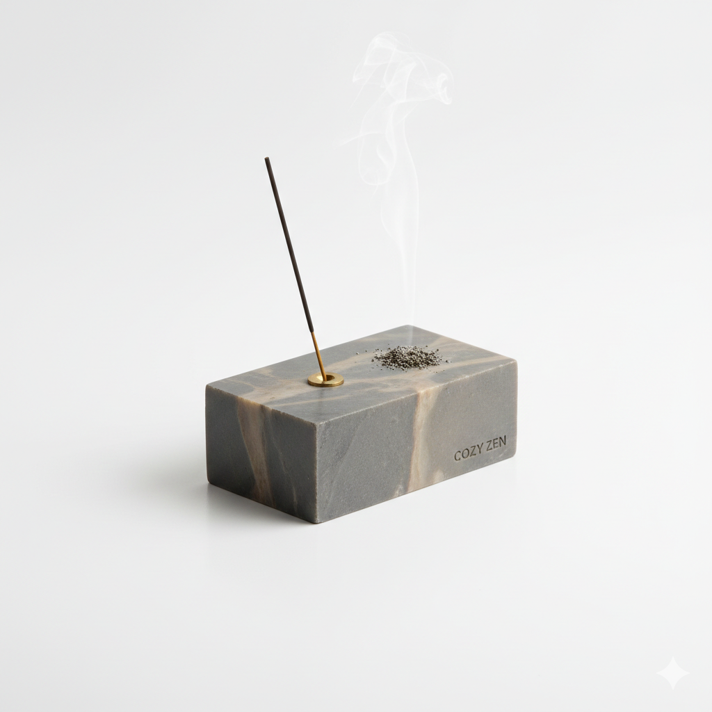 Minimalist Soapstone Incense Vessel for Meditation